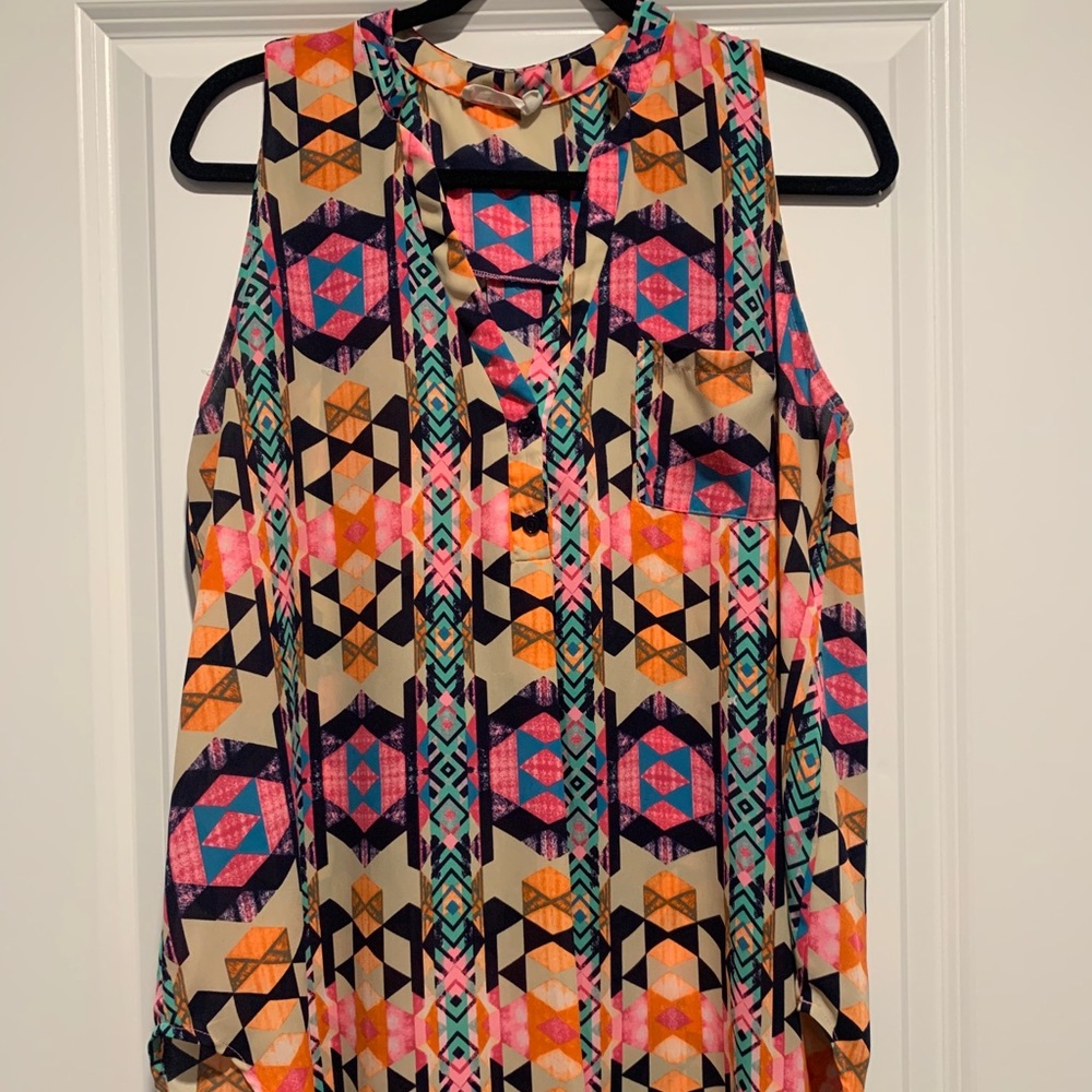 Vibrant sleeveless top